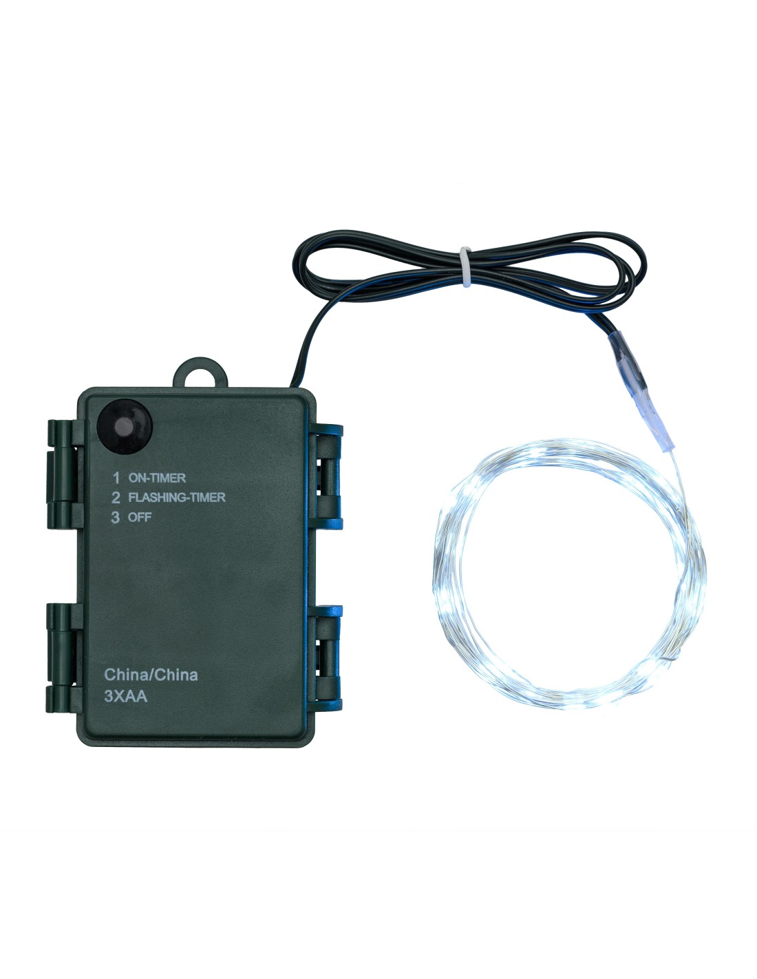 LUCI DI NATALE: vendita online Luci di Natale Catena da 4mt con 40 microled Bianco Freddo con Timer in offerta