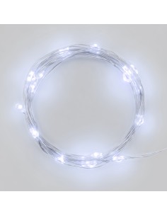 LUCI DI NATALE: vendita online Luci di Natale Catena da 2mt con 20 microled Bianco Freddo in offerta 2