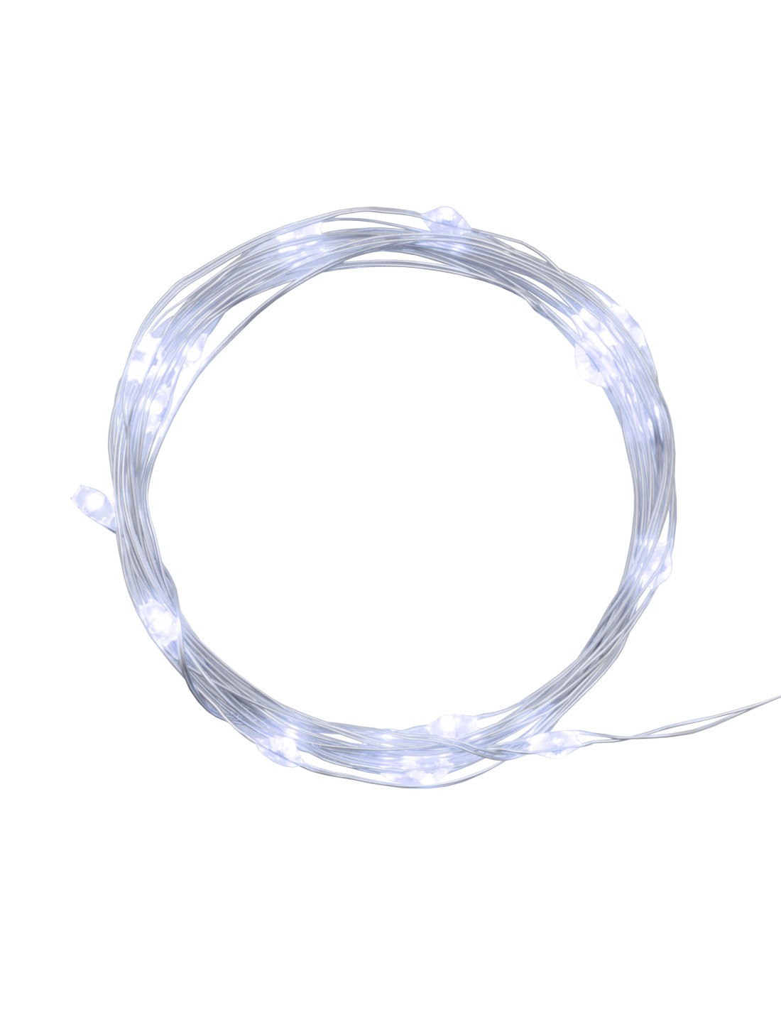 LUCI DI NATALE: vendita online Luci di Natale Catena da 2mt con 20 microled Bianco Freddo in offerta