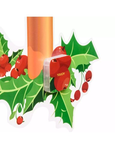 LUCI DI NATALE: vendita online Vetrofania Natalizia LED Elettrostatica 25cm con Effetto Fiamma Mix 4 Soggetti Babbo Natale in...