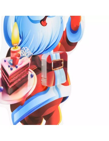 LUCI DI NATALE: vendita online Vetrofania Natalizia LED Elettrostatica 25cm con Effetto Fiamma Mix 4 Soggetti Babbo Natale in...