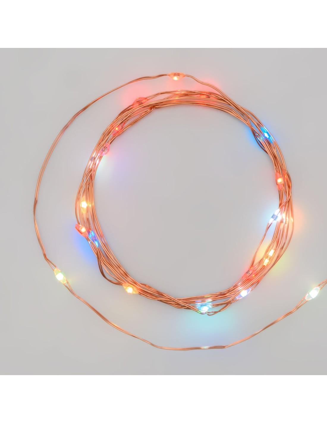 LUCI DI NATALE: vendita online Luci di Natale Catena Lineare da 2mt RGB MultiFLASH con 20 MicroLED e Batteria in offerta