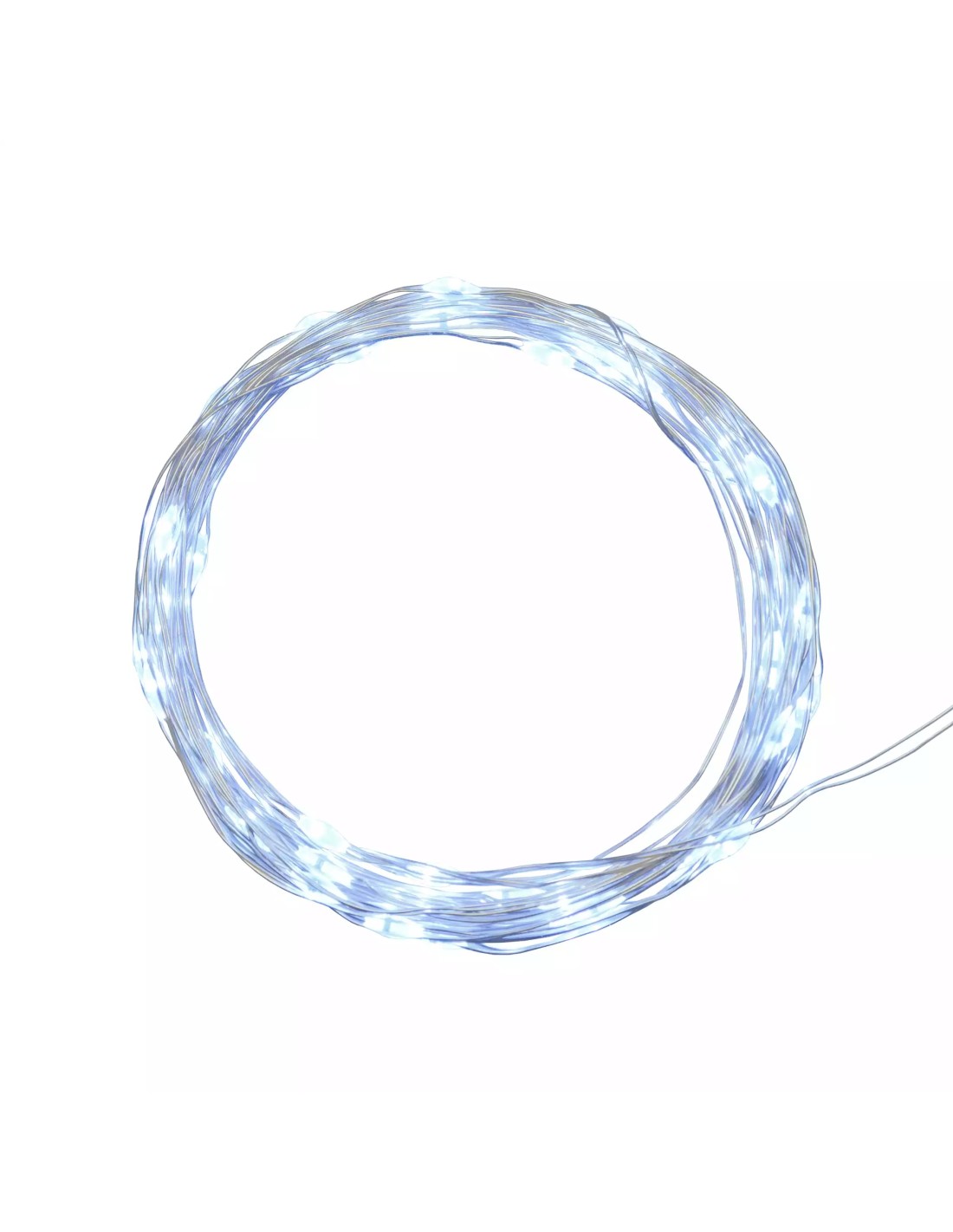 LUCI DI NATALE: vendita online Luci di Natale Catena da 4mt con 40 MicroLED Bianco Freddo con Cavo Argento in offerta