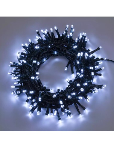LUCI DI NATALE: vendita online Luci di Natale Catena da 12,8mt con 320 LED Bianco Freddo, Memory Controller e 8 Giochi di Luc...