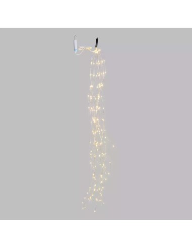 LUCI DI NATALE: vendita online Luci di Natale Cascata da 200 MicroLED Bianco Caldo 150cm con Telecomando e Timer in offerta