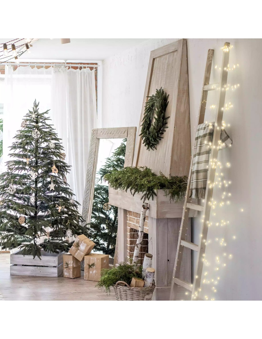 LUCI DI NATALE: vendita online Luci di Natale Cascata da 200 MicroLED Bianco Caldo 150cm con Telecomando e Timer in offerta