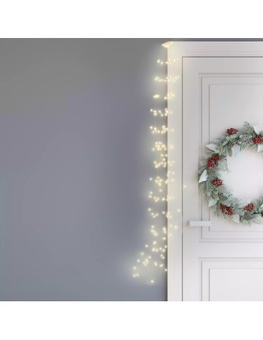 LUCI DI NATALE: vendita online Luci di Natale Cascata da 200 MicroLED Bianco Caldo 150cm con Telecomando e Timer in offerta