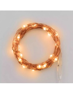 LUCI DI NATALE: vendita online Luci di Natale Catena da 2mt con 20 MicroLED Traditional Rame con Batteria On-Off in offerta 2