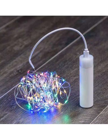 LUCI DI NATALE: vendita online Luci di Natale Catena da 10mt con 100 MicroLED Multicolor con Telecomando IR e Timer in offerta