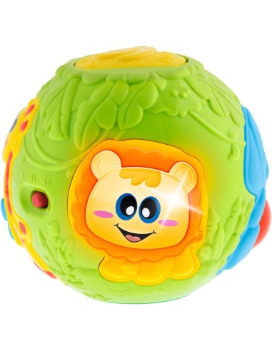 Chicco Gioco Palla Pop Up, Palla Musicale Giungla, Luci, Suoni, Effetto Cucù, Sviluppa Abilità Manuali, 6-36 Mesi