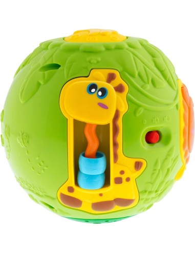 Chicco Gioco Palla Pop Up, Palla Musicale Giungla, Luci, Suoni, Effetto Cucù, Sviluppa Abilità Manuali, 6-36 Mesi