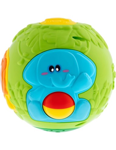 Chicco Gioco Palla Pop Up, Palla Musicale Giungla, Luci, Suoni, Effetto Cucù, Sviluppa Abilità Manuali, 6-36 Mesi