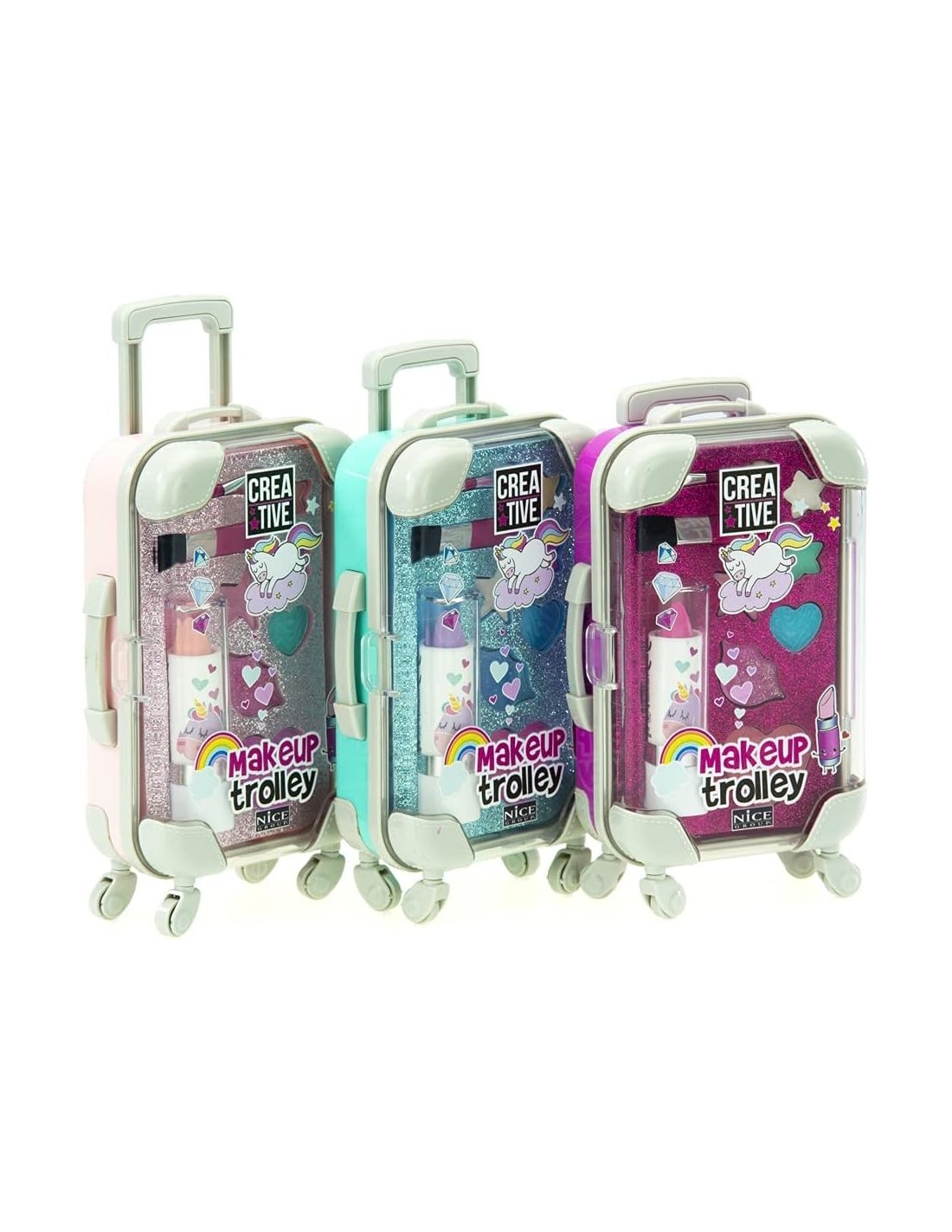 Creative Make Up Trolley Valigetta con Set di Trucchi per Bambini | Lucidalabbra e Ombretti | Nice Group | shop in casa