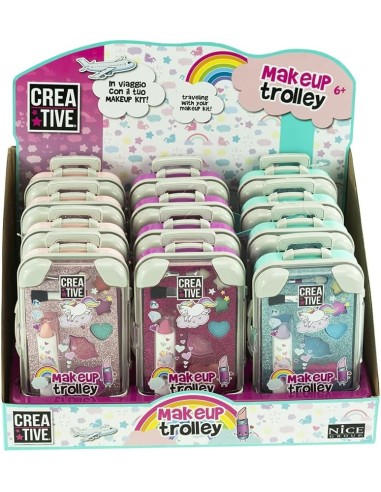 Creative Make Up Trolley Valigetta con Set di Trucchi per Bambini | Lucidalabbra e Ombretti | Nice Group | shop in casa