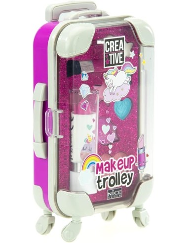 Creative Make Up Trolley Valigetta con Set di Trucchi per Bambini | Lucidalabbra e Ombretti | Nice Group | shop in casa