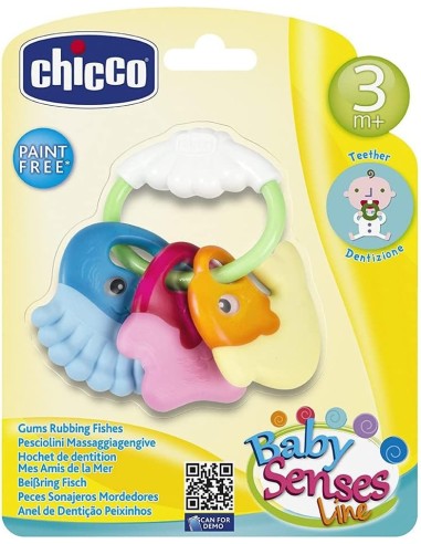 Chicco Baby Senses Sea Creatures Teether | Massaggiagengive e Sonaglio Multicolour | Sicuro e Facile da Impugnare | shop in casa