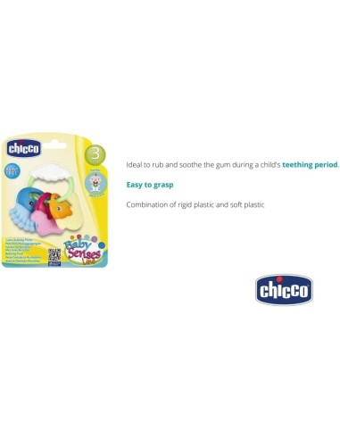 Chicco Baby Senses Sea Creatures Teether | Massaggiagengive e Sonaglio Multicolour | Sicuro e Facile da Impugnare | shop in casa