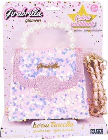 Girabrilla Fashion Bauletto Borsetta Pochette con Maniglia di Perle e Tracolla | Nice Group | shop in casa