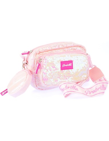 Girabrilla Borsetta Puffer con Paillettes Reversibili e Porta Monete | Tracolla Regolabile | Nice Group | shop in casa