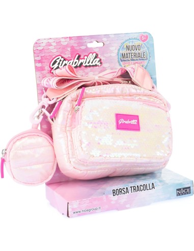 Girabrilla Borsetta Puffer con Paillettes Reversibili e Porta Monete | Tracolla Regolabile | Nice Group | shop in casa