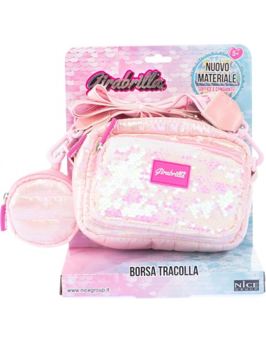 Girabrilla Borsetta Puffer con Paillettes Reversibili e Porta Monete | Tracolla Regolabile | Nice Group | shop in casa