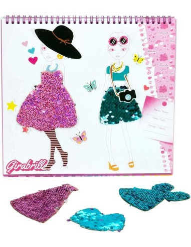 Girabrilla Fashion Sketch Book per Ragazze | Quaderno Disegni Moda | Nice Group | shop in casa