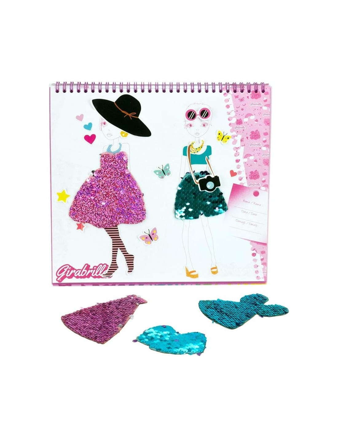 Girabrilla Fashion Sketch Book per Ragazze | Quaderno Disegni Moda | Nice Group | shop in casa