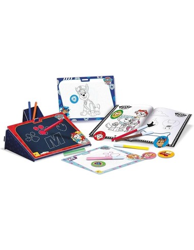 Paw Patrol Backpack Creative Kit - Kit Creativo per Disegnare con Leggio, Lavagnette, Pennarelli e Stickers | Shop in Casa