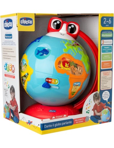 Chicco Edu Globe | Mappamondo Educativo Parlante per Bambini | Scopri Geografia con Metodo Montessori | shop in casa