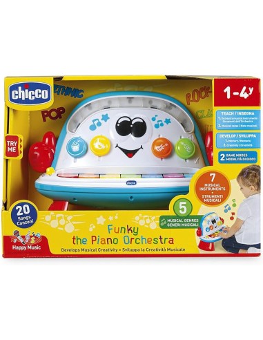 Chicco Funky Piano Orchestra | Gioco Musicale Elettronico per Bambini | Scopri Note e Strumenti | shop in casa