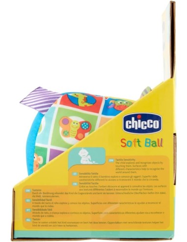 Chicco Palla Soft in Tessuto Morbido | Stimola Sviluppo Tattile e Coordinazione | Giochi per Bambini 3-36 Mesi | shop in casa