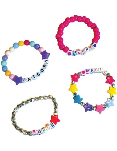Perline ABC 500 Unicorn Kit Creativo con 500 Perline e 10 Metri di Corda Elastico | Braccialetti Unicorno | Nice Group | shop in