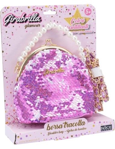 Girabrilla Fashion Bag Borsetta Borsellino con Paillettes e Tracolla | Borsetta Colorata per Bambini | Nice Group | shop in casa