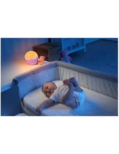 Chicco Next2Stars Luce Notturna | Proiettore di Stelle e Musica per Neonati | Sensore Sonoro e 3 Effetti Luminosi