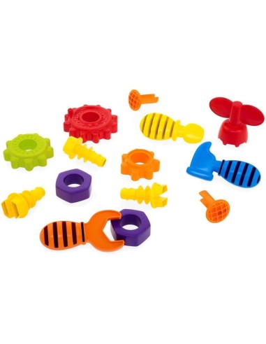Chicco Cassetta degli Attrezzi 2 in 1 | Banco da Lavoro e Gioco STEM per Bambini 1-3 Anni | 15 Pezzi