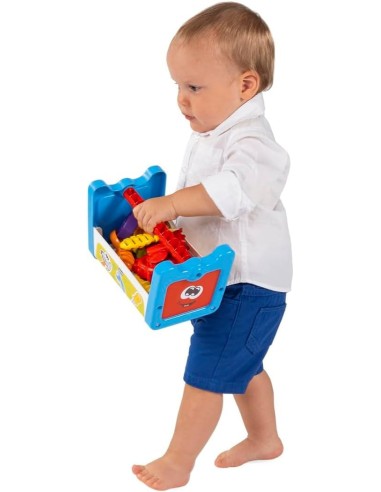 Chicco Cassetta degli Attrezzi 2 in 1 | Banco da Lavoro e Gioco STEM per Bambini 1-3 Anni | 15 Pezzi