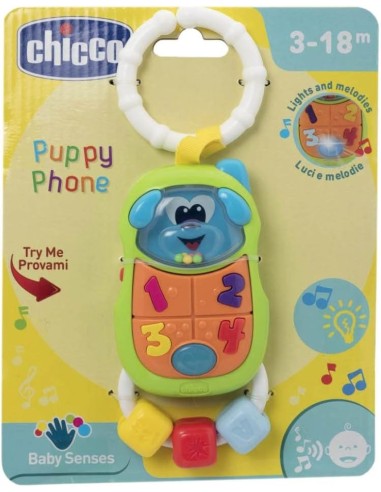 Chicco Trillino Telefono Del Cucciolo | Sonaglio Elettronico con Luci e Suoni per Bambini 3-18 Mesi