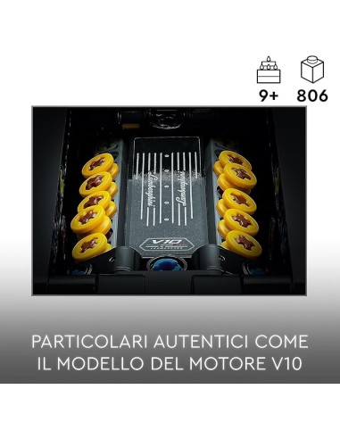 GIOCATTOLO PUBBLICIZZATO: vendita online LEGO Technic Lamborghini Huracán Tecnica, Modellino di Auto da Costruire, 42161 in o...
