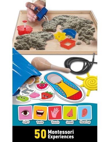 Lisciani Giochi Montessori Work-box - 50 Esperienze Educative con Scatola in Legno | Shop in Casa