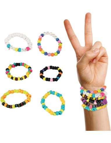 Perline ABC 500 Fluo - Kit Braccialetti per Bambini | Shop in Casa