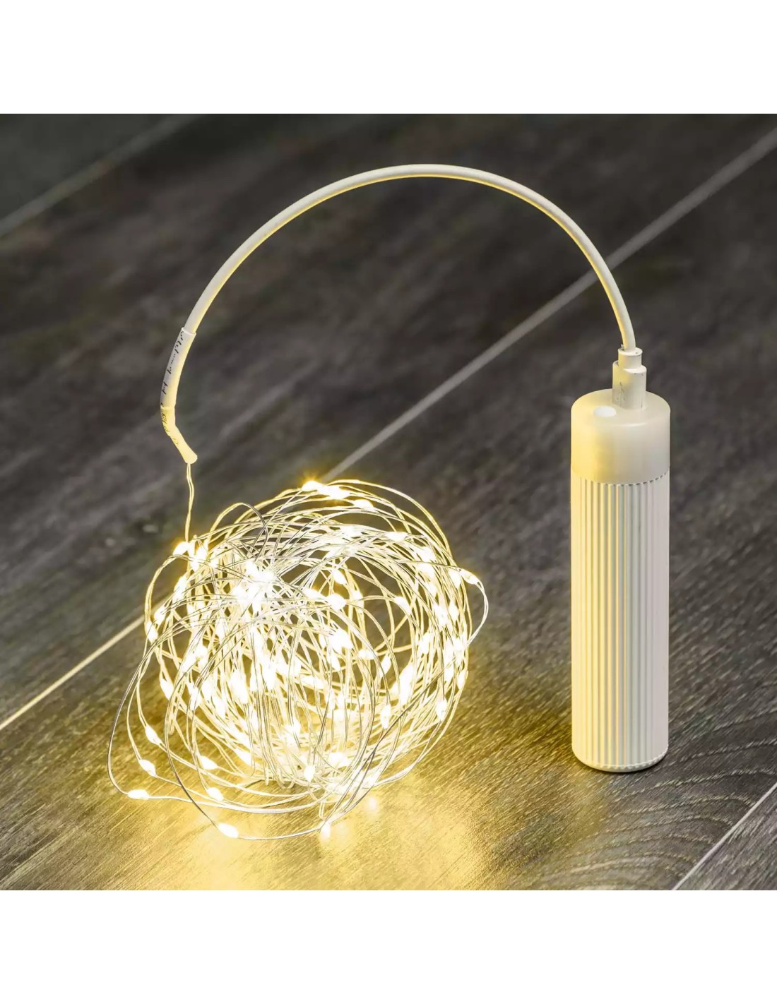 LUCI DI NATALE: vendita online Luci di Natale Catena 20mt da 200 MicroLED Bianco Caldo con Power Bank e Telecomando in offerta