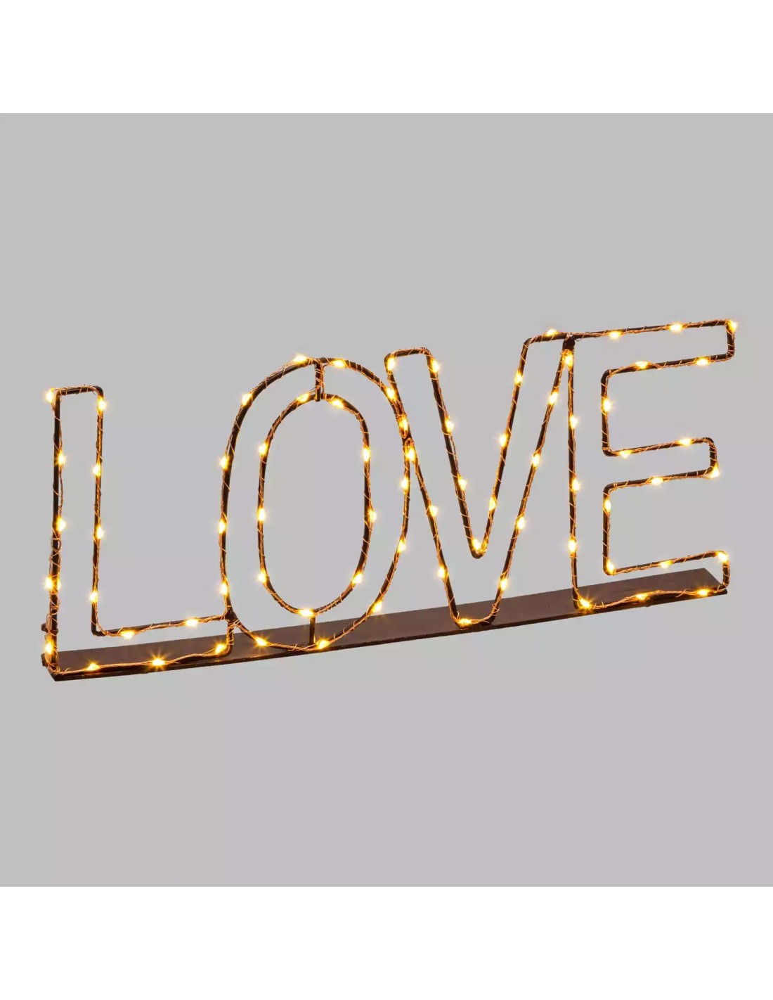 LUCI DI NATALE: vendita online Scritta LOVE Luminosa a LED Bianco Caldo - Decorazione Romantica in offerta
