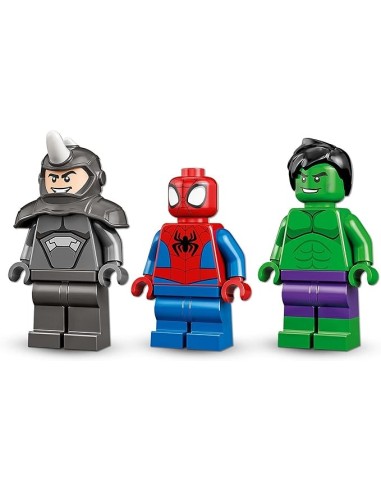 GIOCATTOLO PUBBLICIZZATO: vendita online LEGO Marvel Spidey, Hulk e Rhino, Set Giocattolo con Monster Truck, 3 Minifigure, Gi...