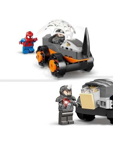 GIOCATTOLO PUBBLICIZZATO: vendita online LEGO Marvel Spidey, Hulk e Rhino, Set Giocattolo con Monster Truck, 3 Minifigure, Gi...
