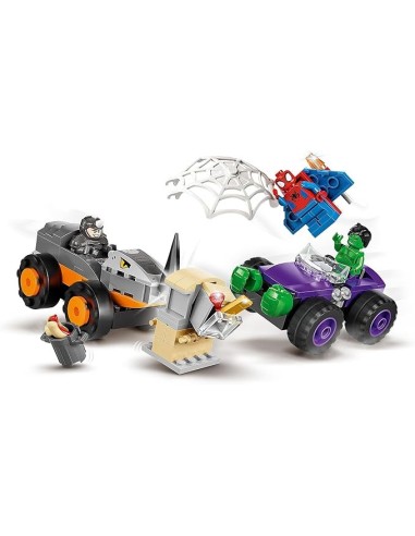 GIOCATTOLO PUBBLICIZZATO: vendita online LEGO Marvel Spidey, Hulk e Rhino, Set Giocattolo con Monster Truck, 3 Minifigure, Gi...