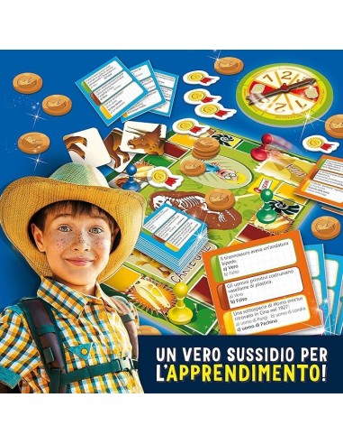 Piccolo Genio Talent School Dinosauri e Uomini Primitivi - Gioco Educativo con Quiz e 3 Livelli di Difficoltà | shop in casa