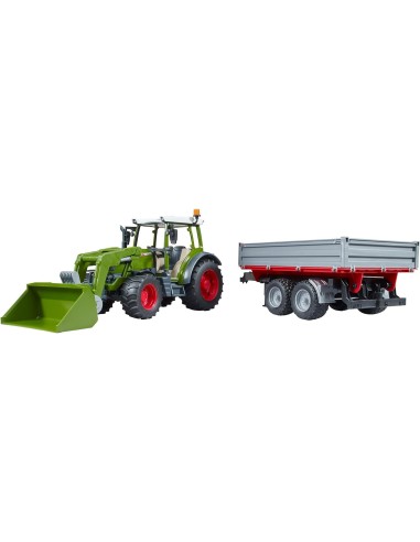 Trattore Fendt Vario 211 con Rimorchio e Escavatore Bruder | shop in casa