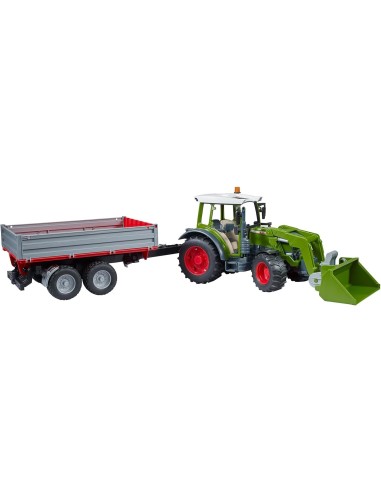 Trattore Fendt Vario 211 con Rimorchio e Escavatore Bruder | shop in casa