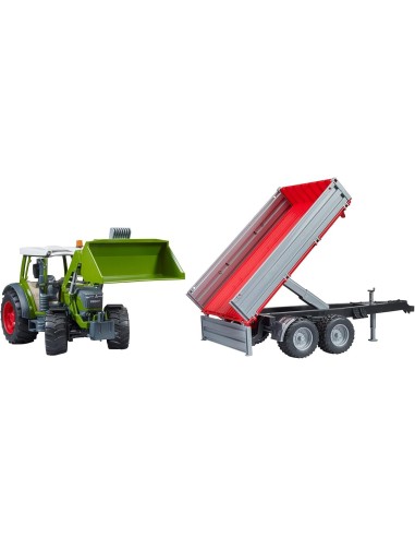 Trattore Fendt Vario 211 con Rimorchio e Escavatore Bruder | shop in casa