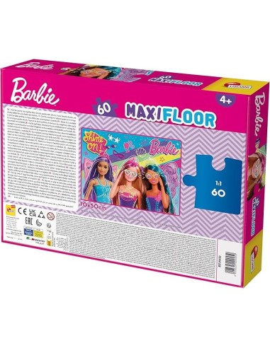 GIOCHI DI SOCIETA'E PUZZLE: vendita online Barbie Puzzle Maxifloor 60, Puzzle 70x50 cm, 60 Pezzi, Ricostruisci Immagini Barbi...